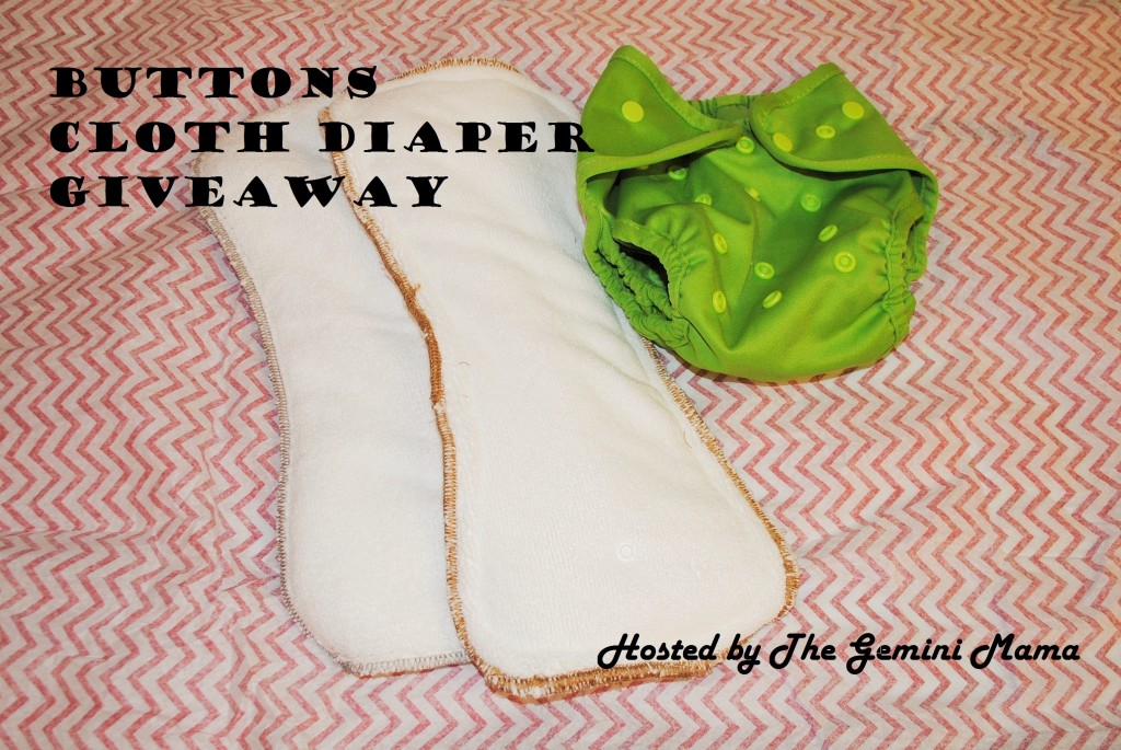 The Gemini Mama Buttons Cloth diaper giveaway